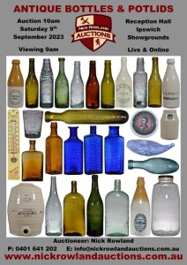 Antique Bottles & Potlids - Ipswich Showgrounds - September 2023