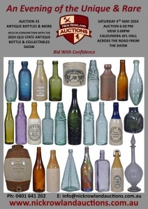 An Evening of the Unique & Rare - The Queensland State Antique Bottles & Collectables Show Caloundra 2024