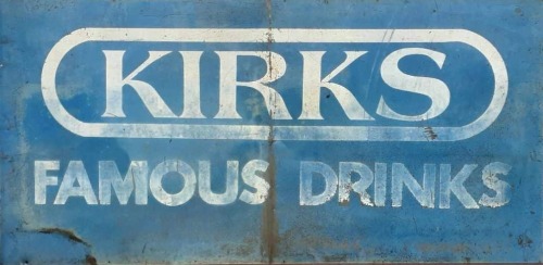 Tin sign - Kirks Soft Drinks