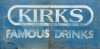 Tin sign - Kirks Soft Drinks