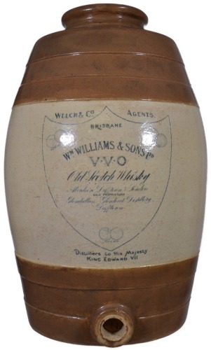 Spirit Barrel - Wm. Williams & Sons Ltd. Welch & Co. Brisbane