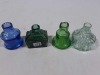 Inks x4 - Blue Cotton Reel, Green Cabin, Rego Diamond, Green Bell. - 2