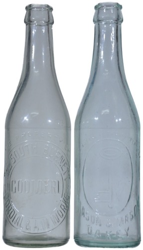 Crown Seals x2 - 10oz. - South Burnett Cordial & A. W. Works Goomeri - Mason & Mason Oakey