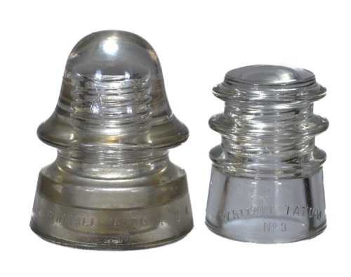 Insulators x2 - Whitall Tatum, No. 3 & No. 4