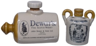 Miniature x2 - Dewar's Bed Warmer & The Greybeard Whiskey Crock