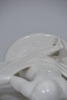 Figurine - Swarzburger Workshops, Art Deco kneeling lady, Blanc de Chine Porcelain, Signed to base and rear, H 40cm x W 36cm. - 5