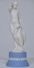 Figurine - Wedgwood, Leda & Swan, Lady and Swan on plinth, H 25cm