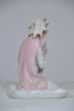 Religious Artifact - Madonna with Child, Italian plaster figurine, Signed to base, H 26cm, Wear to gold gilt highlights - 2