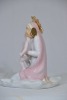 Religious Artifact - Madonna with Child, Italian plaster figurine, Signed to base, H 26cm, Wear to gold gilt highlights - 3