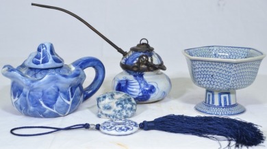 Asian - Collection of blue & white china