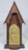 Religious Artifact - Timber decoupage icon inside timber wall mount shelf, 18 x 11cm, 39 x 18 cm.