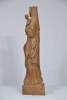 Religious Artifact - Madonna with Child, Carved wood figurine, H 52cm. - 2