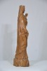 Religious Artifact - Madonna with Child, Carved wood figurine, H 52cm. - 4