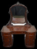 Furniture - Victorian Twin Pedestal Dressing Table, Mahogany, 134 x 175cm, Original condition - 2