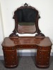 Furniture - Victorian Twin Pedestal Dressing Table, Mahogany, 134 x 175cm, Original condition - 3