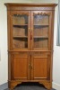 Furniture - Two Piece European Corner Hutch, Mixed timbers, H 195cm, W 105cm x D 67cm