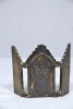 Religious Artifact - Brass folding religious alter triptych, 13 x 15cm. - 2