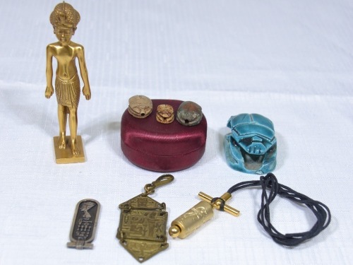 Jewellery - Collection of Egyptian Beads, Amulets, Scarabs.