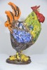 Art - Rooster Sculpture - Heavy glazed pottery, Signed to base RBM, H 55cm - 2