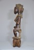 Tribal - African Fertility Statue, Mother with Child, Carved timber H 82cm - 4