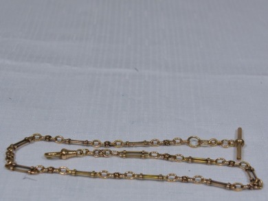 Jewellery - Stamped and tested 15 K Rose Gold Fob Chain, 25.9g