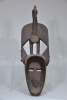 Tribal Artifact - Mask with spirit bird to top, Painted timber, 76 x 25cm. - 3