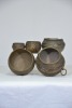 Tribal x 5 - South East Asian cast metal bowls x 5, 10 cm x 13 cm - 3