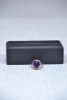 Jewellery - White gold band with amethyst stone - 3