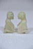 Asian - Neolithic style, carved ethnic figurines in stone. H 7cm. - 4