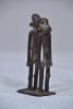 Religious Artifact - African cast metal, Male and Female figurines, H 10cm. - 3