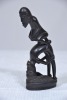 Erotic Figurine - African wood carved figurines, H 15cm. - 2