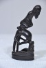 Erotic Figurine - African wood carved figurines, H 15cm. - 3