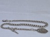 Jewellery - Silver fob chain with pendant, English Makers Marks (52.4 grams) - 2