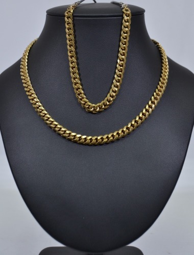 Jewellery x 2 - Two gold plated necklaces 18.84g and 41.6g