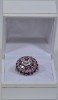 Jewellery - 18 K White gold lady's cocktail kinetic ring with synthetic rubies and sapphires 9.05g (total weight) - 2