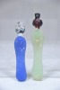 Ancient History items - Early Glass Ladies, H 13cm, H 15cm. - 2