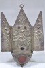 Religious artifact - Silver triptych font with semi-precious stones