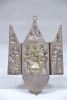 Religious artifact - Silver triptych font with semi-precious stones - 2