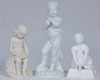 Figurines - Victorian Cherubs, Bisque Parian ware x2, Child and Girl.