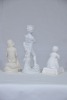 Figurines - Victorian Cherubs, Bisque Parian ware x2, Child and Girl. - 2