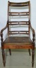 Furniture - Georgian wooden and leather arm chair - 2