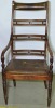 Furniture - Georgian wooden and leather arm chair - 3