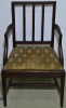 Furniture - 1 x Georgian arm chair with upholstered seat