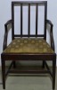 Furniture - 1 x Georgian arm chair with upholstered seat - 2