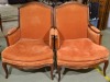 Furniture x 2 - French style upholstered armchairs x 2. Loose joints (needs glue).