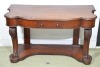 Furniture - Dressing table / consort table with drawer, Late Victorian mahogany. - 2