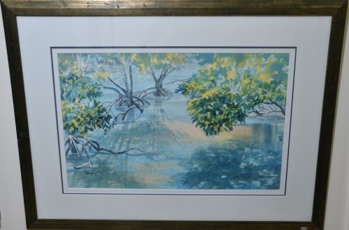 Art - Penelope Gilbert MP, Boondall Wetlands, Water Colour, 108 x 76cm.