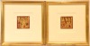 Art x 2 - Anneke Silver, "Ikon with Anthills #1" and "Icon with Anthills #2" Pair of contemporary paintings, paint and gilt