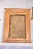 Religious Art - Spanish colonial Madonna painting on canvas with rustic wooden frame. - 2