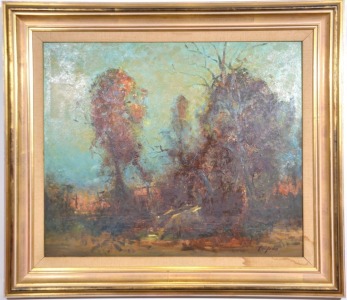 Art - Cop 1960, Landscape, Oil on board, approx. 60 x 60cm (including frame 76 x 66 cm).